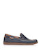 Antonio Shoes Men's Leather Moccasins Blue/Brown