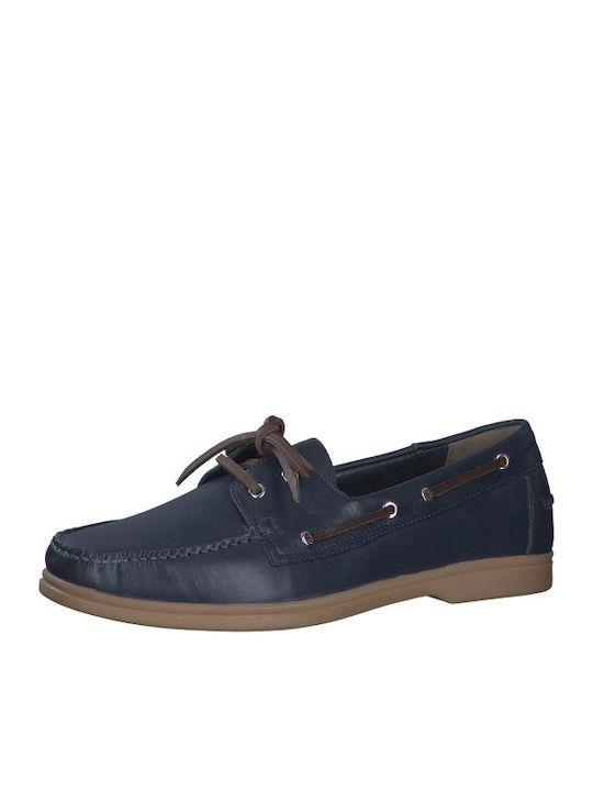 Leder Herren Mokassins in Blau Farbe