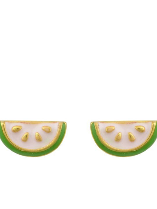 Papoulidis Jewellery Gold Plated Kids Earrings Studs from Silver