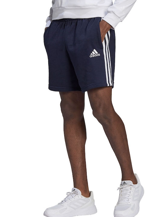 Adidas Essentials French Terry 3-stripes Pantaloni scurți sport bărbați Blue Navy