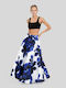 Caractere Skirt Duchesse Floral Blue Blue Embrille Caractere Primé Blue