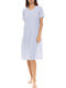 Pink Label Summer Women's Nightdress Blue
