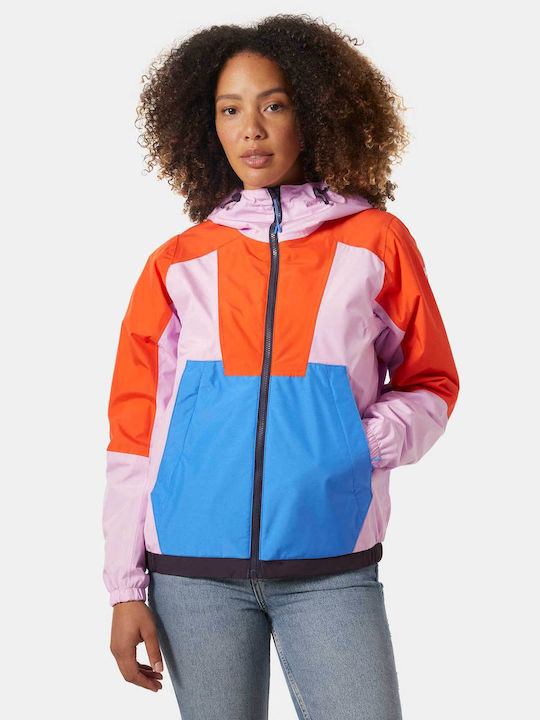 Helly Hansen Κοντό Γυναικείο Μπουφάν για Χειμώνα Pink