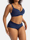 Γυναικείο Μαγιό Σουτιέν Dorina Mesola Μεγάλα Μεγέθη Navy Regular Fit Lycra Cup E