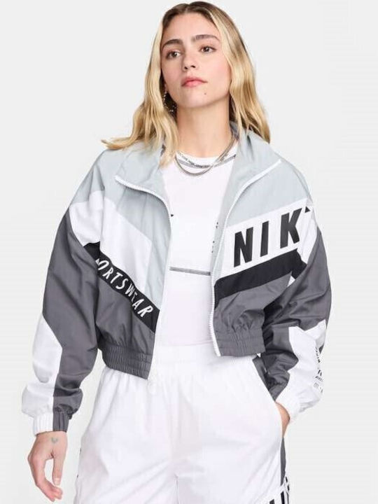 womens grey nike windbreaker