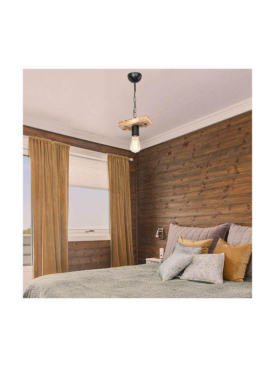 Pakketo PWL-1027 Pendant Light Black with Socket E27 20x10x43cm