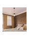 Pakketo PWL-1027 Pendant Light Black with Socket E27 20x10x43cm