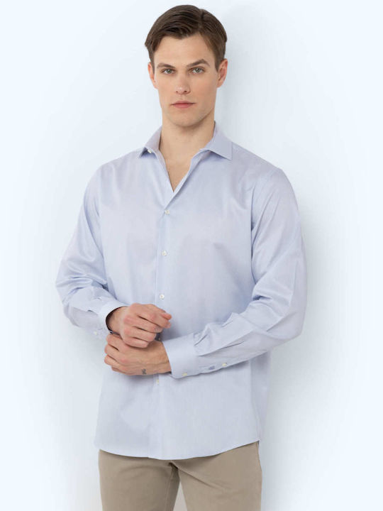 Bostonians Custom Fit Light Blue Cotton Shirt