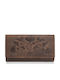 Large Leather Women's Wallet Classic with RFID Brown