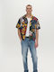 Resort Short-sleeved Linen Shirt Floral Multi Pattern