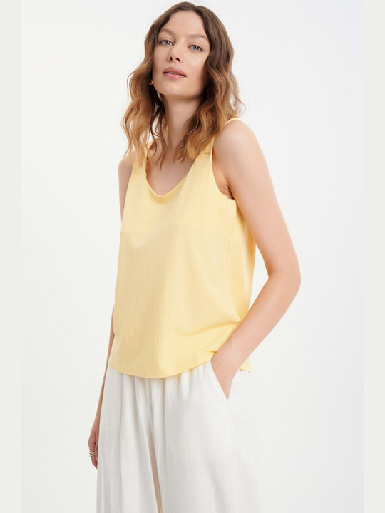 Make your image Women's Blouse Sleeveless Yellow