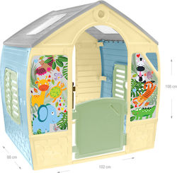 Mochtoys Plastic Kids Playhouse Multicolour Happy 102x88x108cm