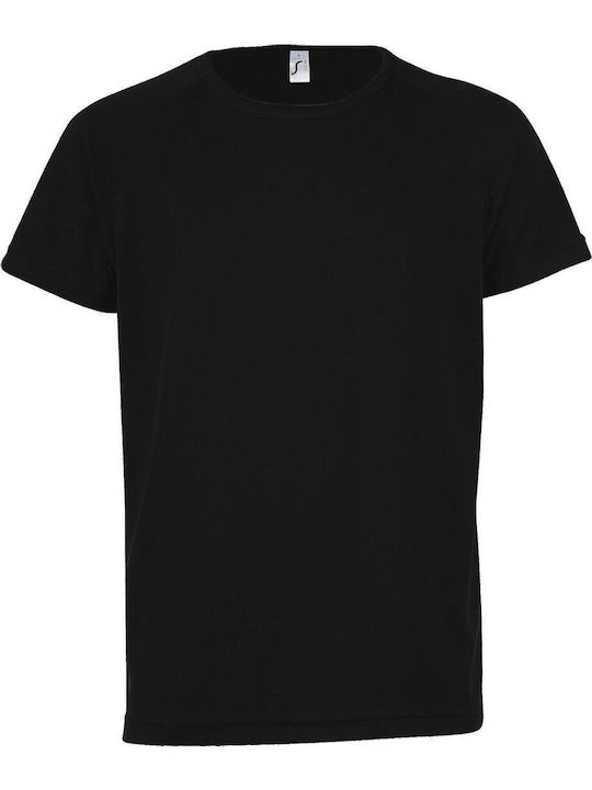 Sol's Kids' T-shirt Black Sporty