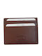 Leather Men's Wallet Cards with RFID Brown