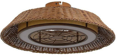 Eurolamp Deckenventilator 63cm mit Licht und Fernbedienung Braun