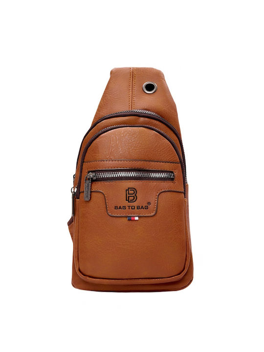 Bag to Bag Ανδρική Τσάντα Ώμου / Χιαστί Καφέ