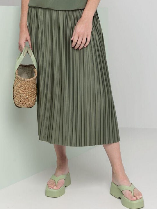 Skirt Pleated Olive Bianca Olive Bianca