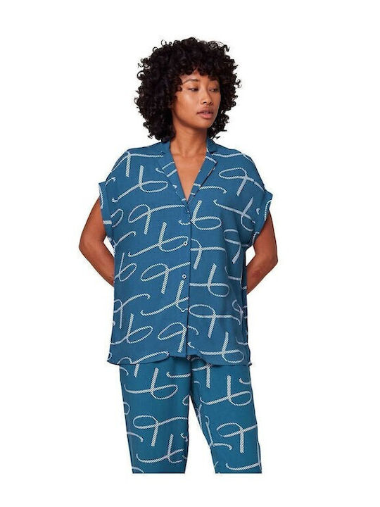 Triumph Winter Damen Pyjama-Set blue