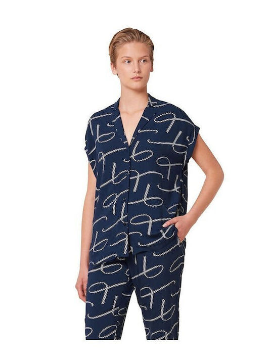 Triumph Sommer Damen Pyjama-Set Blue
