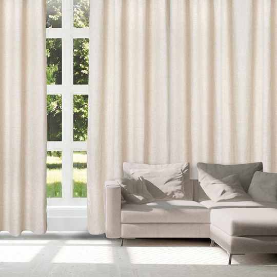 Das Home Κουρτίνα με Τρουκς 2250 Μπεζ 140x270εκ.