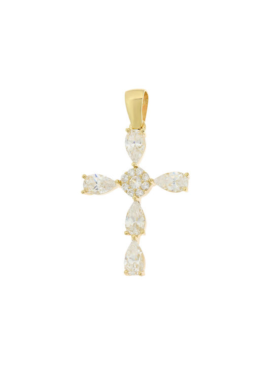 Damen Gold Kreuz 14K