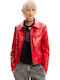 Kent Women's Short Biker Jacket for Winter Red