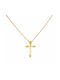 Damen Gold Kreuz 14K mit Kette