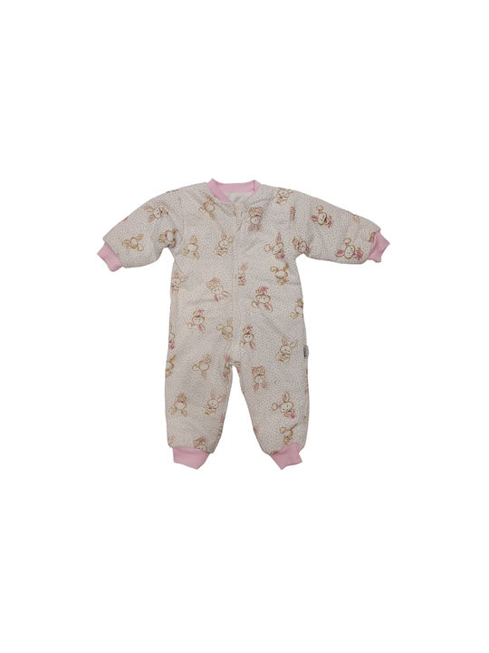Kamtex Baby Iarna Sac de dormit cu picioare Roz