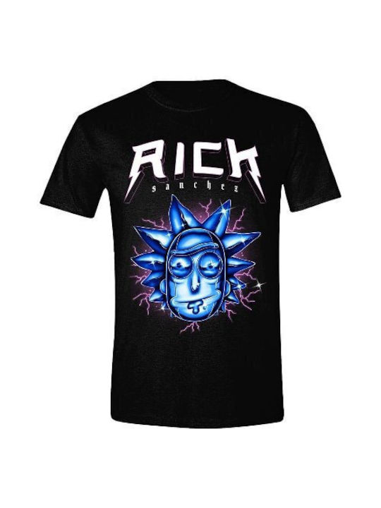 Cotton Division Tricou Rick și Morty Negru Bumbac