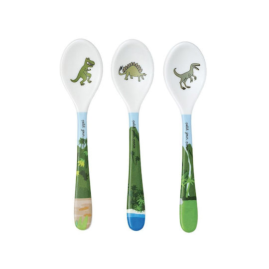Petit Jour Paris Baby Set with Spoons made of Melamine for 6+ months Green 3pcs