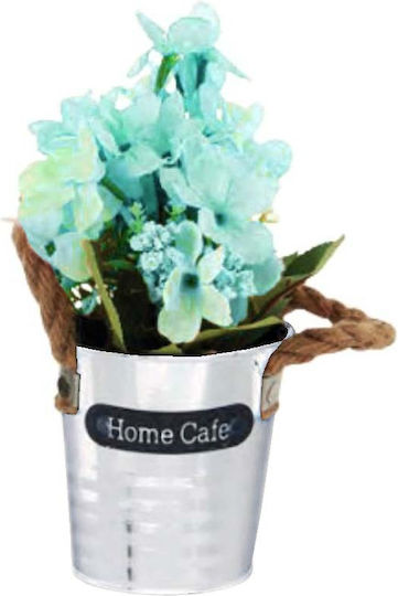 Artificial Plant in Small Pot Light Blue 21cm TnS