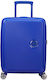 American Tourister Soundbox Spinner Exp 55/20 Cabin Travel Suitcase Cobalt Blue with 4 Wheels