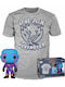 Funko Pop! Tees Marvel: Marvel - Tee (Adult): Guardians of the Galaxy Volume 3 - Drax (Blacklight) Vinyl Figure and T-Shirt (M) (Schwarzlicht) Sonderausgabe