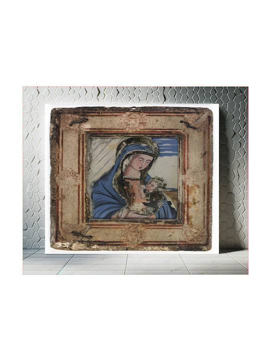 Virgin And Child, Smithsonian American Art Museum, Gift Of John Gellatly Gemälde auf Leinwand 110x110cm