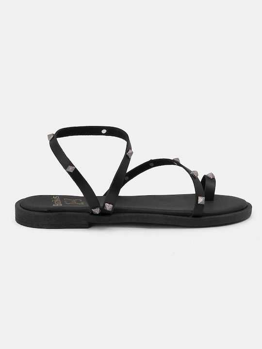 Bozikis Leather Women's Sandals Black