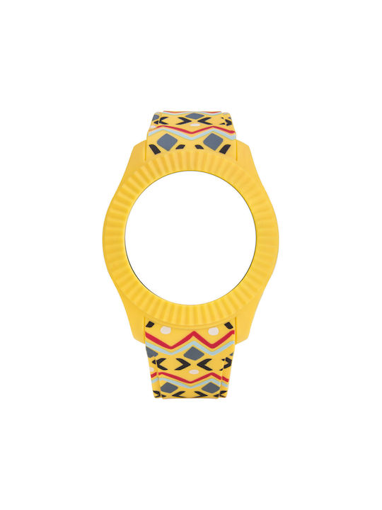 WATX & CO Gummi-Armband Gelb 43mm