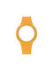 WATX & CO Curea de cauciuc Portocaliu 43mm
