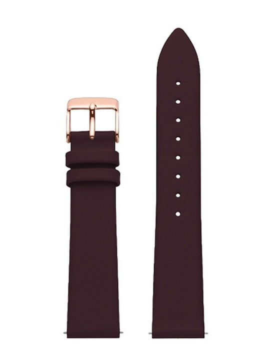WATX & CO Δερμάτινο Λουράκι Καφέ 38mm
