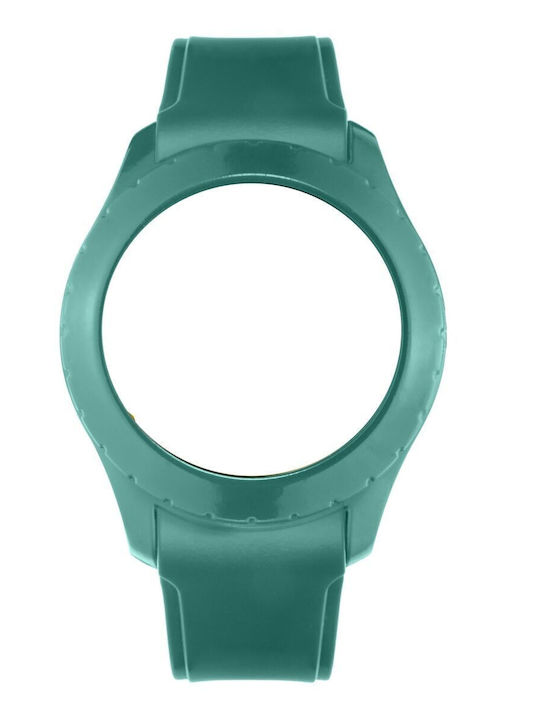 WATX & CO Καουτσούκ Λουράκι Πράσινο 49mm