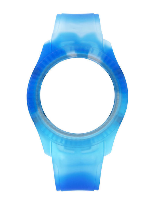 WATX & CO Καουτσούκ Λουράκι Μπλε 43mm