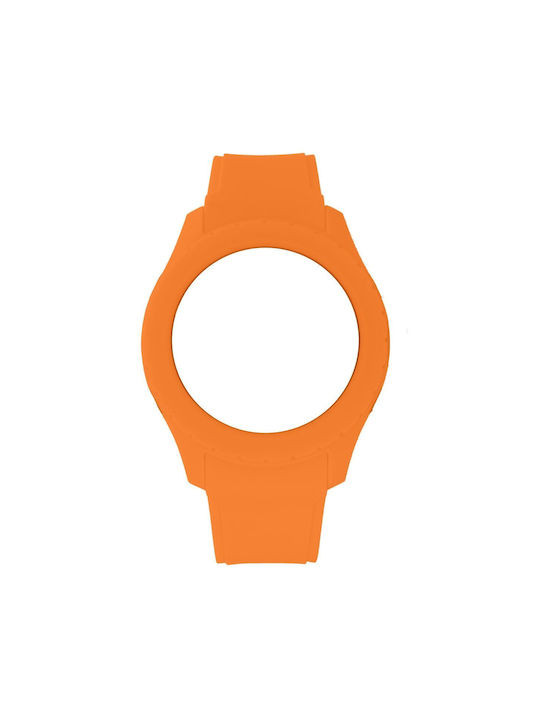 WATX & CO Καουτσούκ Λουράκι Πορτοκαλί 49mm