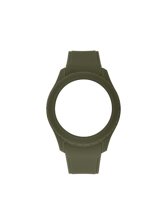 WATX & CO Καουτσούκ Λουράκι Πράσινο 49mm