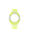 WATX & CO Curea de cauciuc Galben 43mm