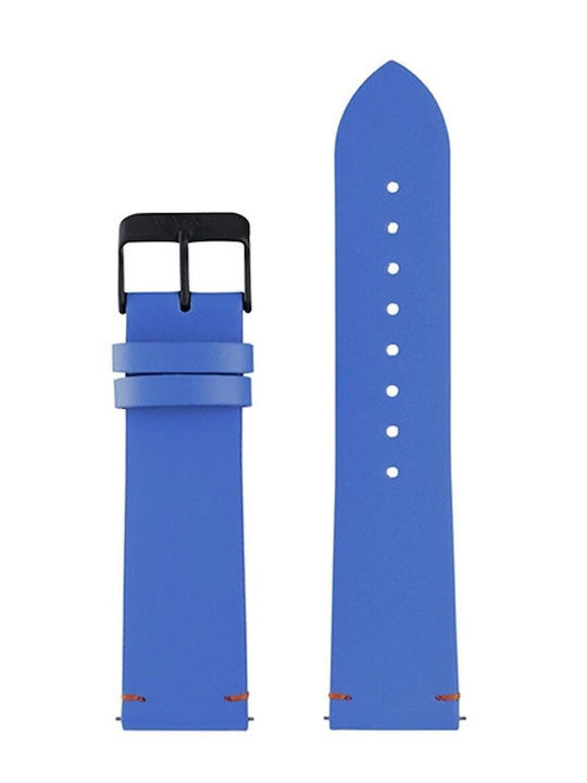 WATX & CO Δερμάτινο Λουράκι Μπλε 44mm