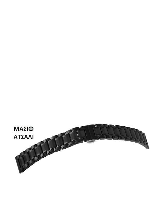 New Era Metallic-Armband Schwarz 20mm