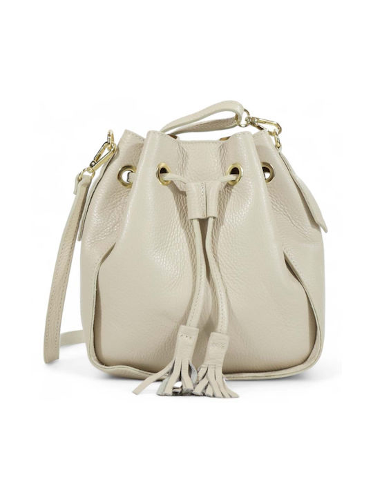 Passaggio Leather Leder Damentasche Umhängetasche Beige