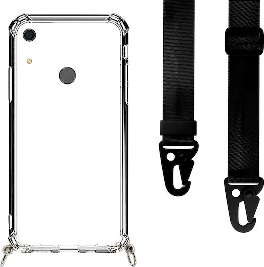 Θήκη Κινητού Διάφανη Ιμάντα Black Huawei Y6s