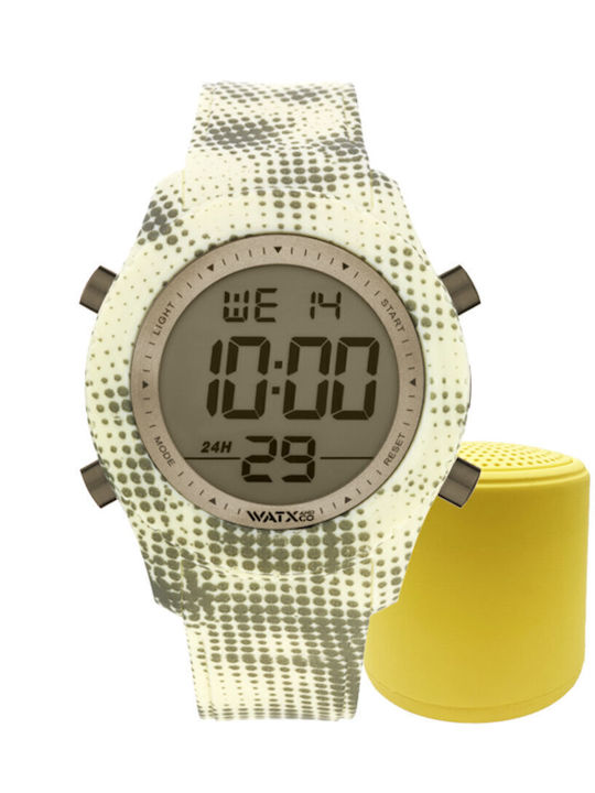 WATX & CO Women's Watch with Gray Rubber Strap