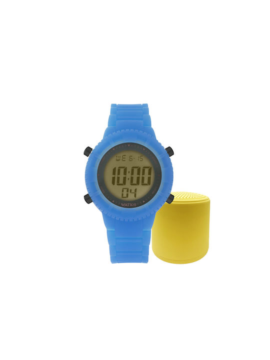 WATX & CO Watch with Blue Rubber Strap RELOJ12_M