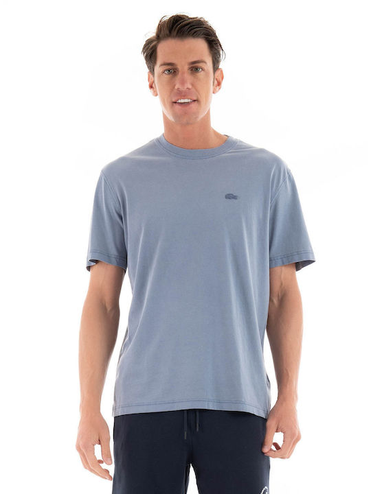 Lacoste Bărbați T-shirt Sportiv cu Mânecă Scurtă Sky Blue